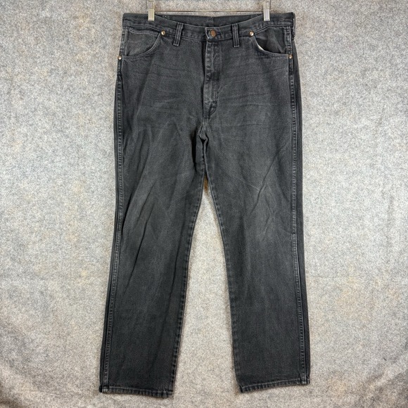 Wrangler Other - VTG Wrangler Jeans Mens 38x31 Black 936WBK Slim Fit Cowboy Made In USA Faded